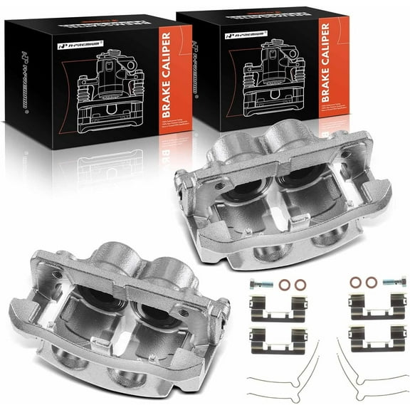 A-Premium Disc Brake Caliper Assembly with Bracket Compatible with Ford F-150 2004-2005 Lobo 2005 Front Left and Right 2-PC Set