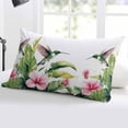 thumbnail image 5 of Flowers Leaves Throw Pillow Cover 16 x 24 Inch Decorative Pillow Cover Summer Tropical Palm Plants Birds Animals Lumbar Pillowcase Seasonal Rectangle Cushion Case for Couch Sofa Bed Living Room, 5 of 7