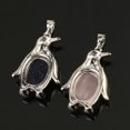 thumbnail image 2 of Collier Pendentif Pingouin Femme Pierre Naturelle Œil de Tigre Mignon Animal Homme, 2 of 6