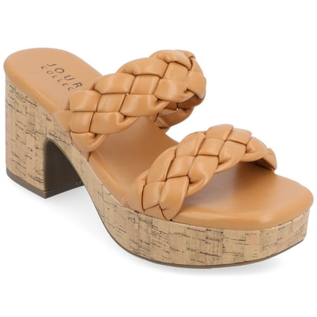 

Journee Collection Womens Kyaa Tru Comfort Foam Braided Strap Platform Sandals