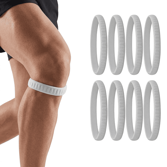 ROSEXIXI 8 Pack Patella Bands Knee Support Strap Non Slip Silicone for Pain Relief Running Basketball