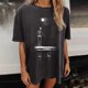 thumbnail image 4 of Tops Para Mujer Elegante Blusa Casual Camisas Para Hombre Moda Para Mujer Impresión Suelta Top de Manga Corta Jersey Odeerbi ODB168949, 4 of 8