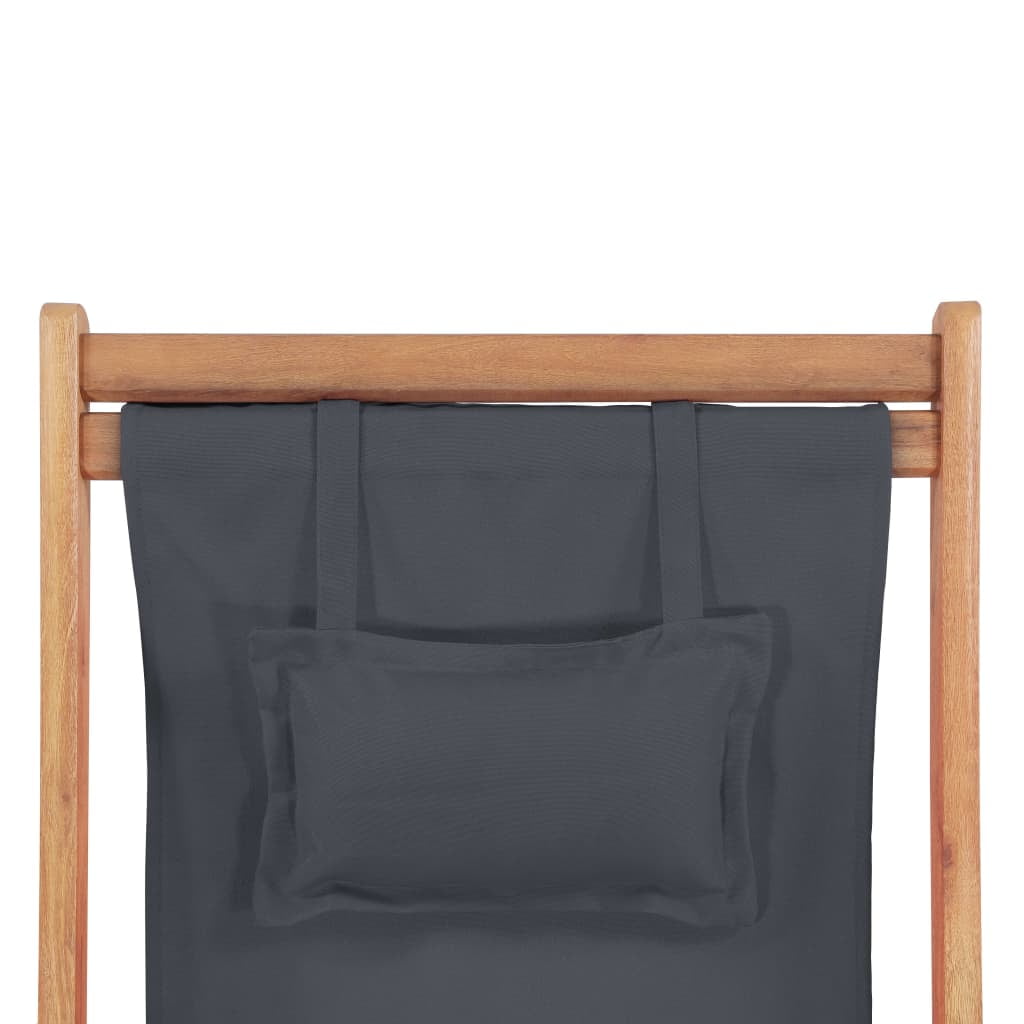Kepooman Outdoor Patio Fabric & Wooden Frame Folding Chair for Garden Beach, Grey Kepooman Outdoor Patio Fabric & Wooden Frame Folding Chair for Garden Beach, Grey