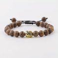 thumbnail image 3 of HOOUN Fashion Men's 8MM Multilayer Wooden Beaded Elasticity Charm Women's Bracelets-040-2, 3 of 5