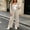 Beige, variant on Hoodie Set Women's Hooded Long Sleeve Regular Fit Elastic Waist Straight Leg Full Length
