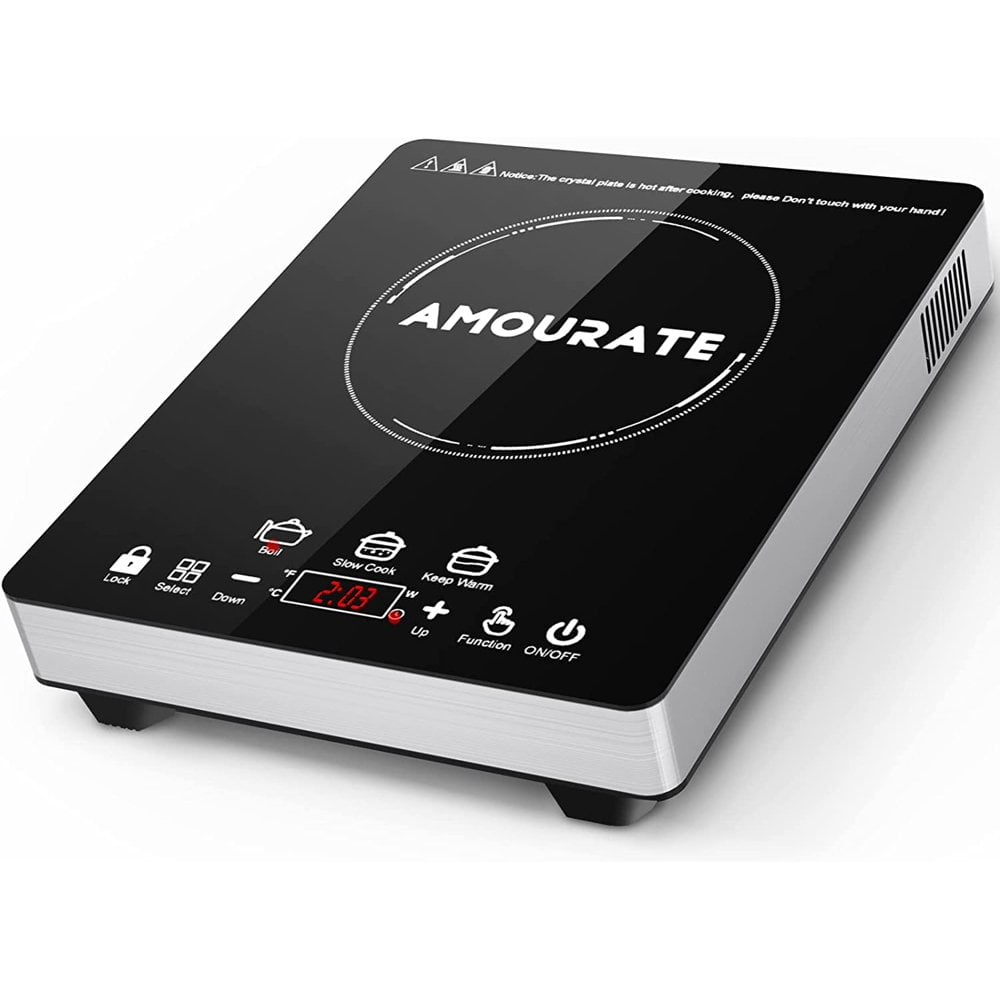 Amourate 1800W Portable Induction Cooktop Countertop Burner, Double