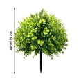 thumbnail image 3 of CaiYueKe 1 Counts 19.2" Outdoor Artificial Plants Topiary Trees - UV Resistant Faux Greenery Fake Shrubs Bushes for Front Porch Home Garden Patio Decor with Ground Spike, 3 of 6