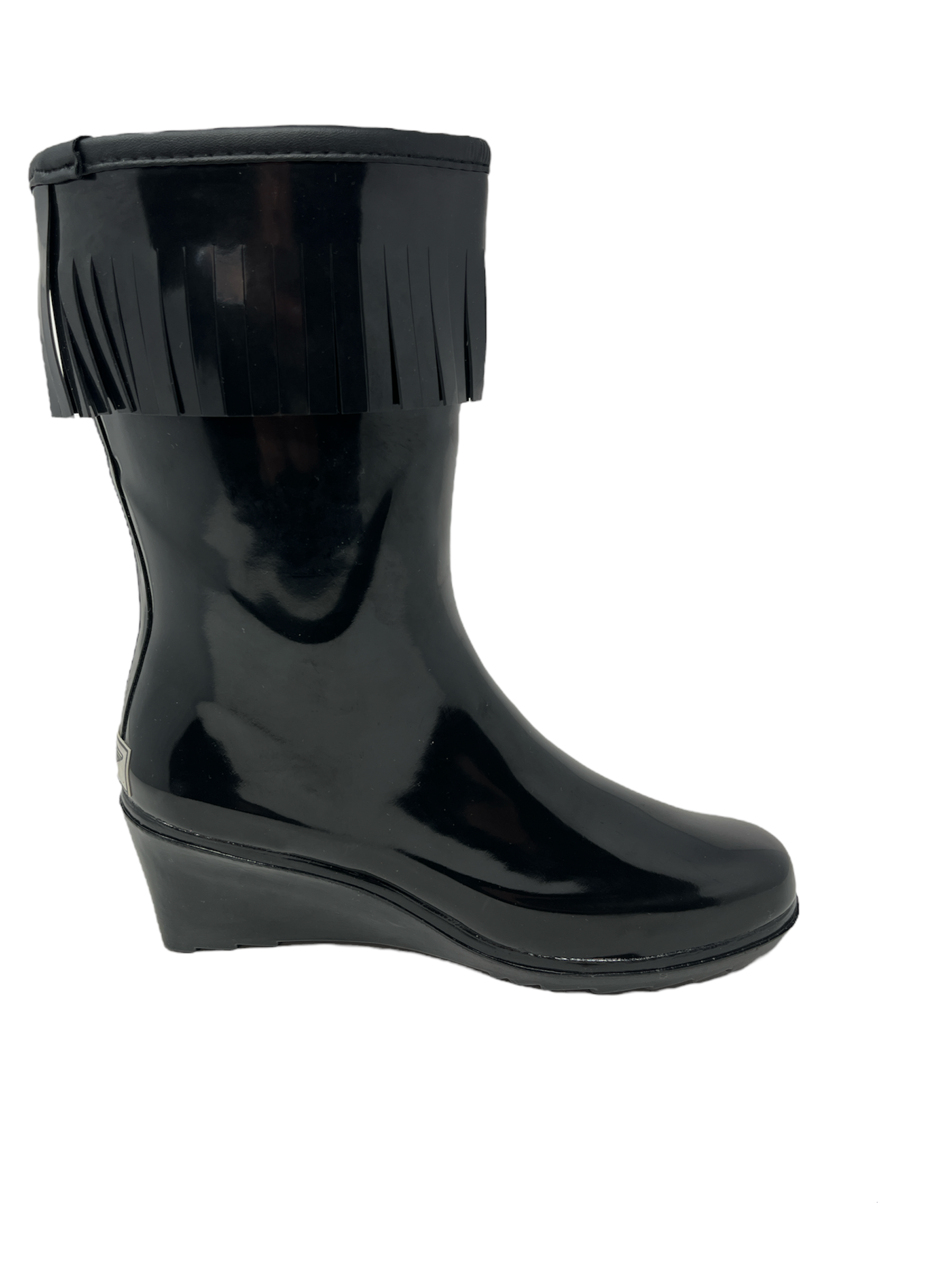 Forever Young Women's Fringed Short Wedge Rain Boot - image 5 of 5