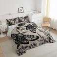 thumbnail image 4 of Feelyou Western Moth Women Bedding Comforter Set, Grey Bohemian Mandala Twin Comforter Sets, Hippie Flower Floral Reversible Bedding Set, Lightweight Room Decor, 2 Pieces, 4 of 9