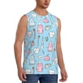 thumbnail image 2 of Pofeuu Funny Cute Teeth Print Men's Muscle T-Shirt, Sleeveless, Muscle Tank, Classic Muscle Tee Top For Men Casual Sleeveless Muscle T-Shirt Trendy Clothes-Small, 2 of 7