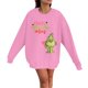 thumbnail image 1 of Suéteres navideños MIARHB para mujer, tallas grandes, informales, a la moda, con estampado navideño, manga larga, cuello redondo, sudaderas holgadas, sudaderas con estampado del Grinch, 3XL, 1 of 4