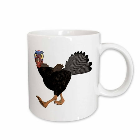 

3dRose Cartoon Turkey Looking Excited Ceramic Mug 15-ounce