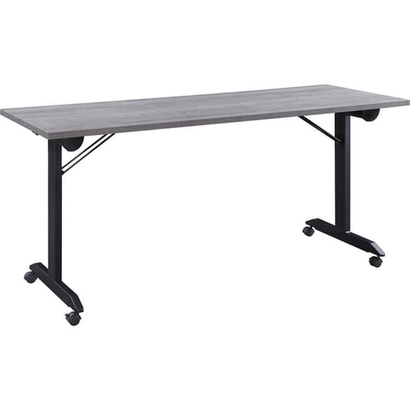 63 in. Mobile Folding Training Table - Gray