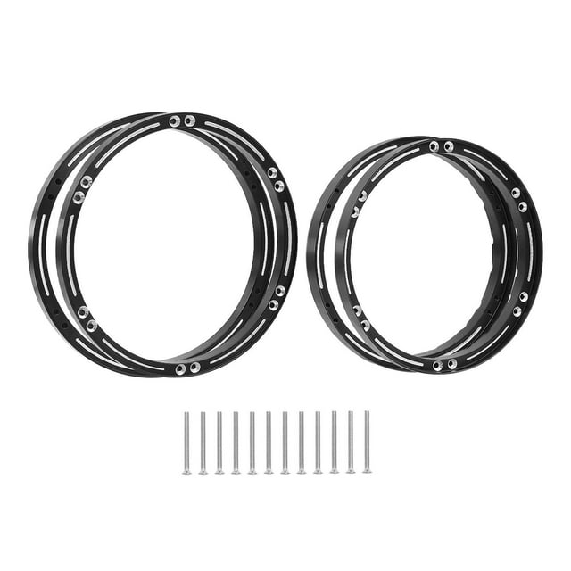 KLKCMS 4 Pieces Wheel Reinforcement Rings Upgrade for 1/4 Motorcycle Promoto DIY Black