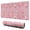 Pink Cow Bear, variant on Long Mouse Pads for Desk,White Cow Face Pattern Desk Mats on Top Of Desks, Desk Mouse Pad Extra Large with 3mm Non-Slip Base and Stitched Edge for Gaming,Office,Work,Home 31.5"x11.8"