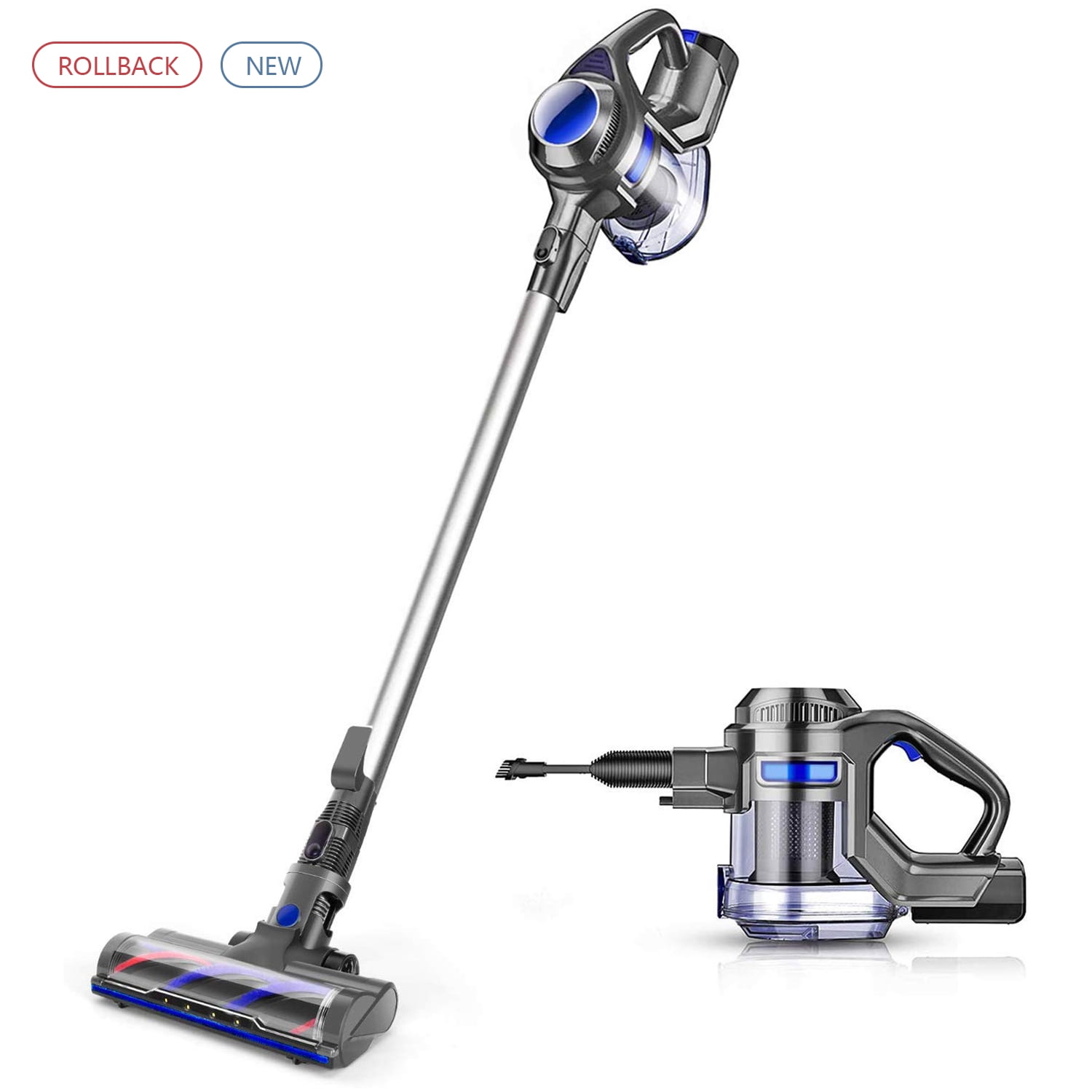 Cordless Vacuum Cleaner 10Kpa 4 in 1 Lightweight Stick Vacuum UltraQuiet Rechargeable Handheld