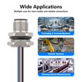 thumbnail image 3 of Cable conector Hamadap M12 macho de 4 pines IP67, paquete de 2, 20 cm, 3 of 9