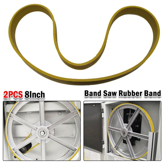 2Pcs 8Inch Woodworking Band Saw Rubber Band Band Saw Scroll Wheel Rubber Ring