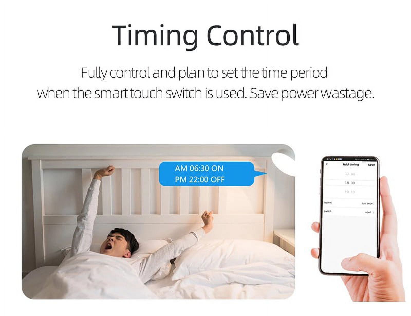 For Smart Home Switch Push Button Wall Light Switch With Neutral Wire