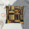 thumbnail image 2 of PHYHOO Throw Pillow Cushion Cover, Earthy Jeans Denim Inspired Patchwork in and Design Art Print, Decorative Square Accent Pillow Case, Brown and Black White, 2 of 5