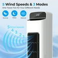 thumbnail image 3 of WAA 11.81-Inch Tower Fan, 3-Speed, Remote Control, Oscillating, 3 of 6