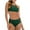 Green, variant on BONIXOOM Swimsuit Women Tankini Elastic Solid Bikinis Bikini Summer Swimwears on Clearance Green Size 10