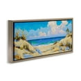 thumbnail image 3 of Stupell Industries Cloudy Beach Painting Landscape Painting Brown Floater Framed Canvas Art Print Wall Art, 25 x 11, 3 of 9
