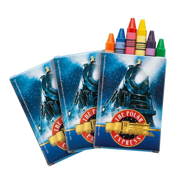 6-Color The Polar Express Crayons - 24 Boxes