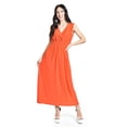 thumbnail image 1 of Vestido largo cintura smock Roman Fashion / Juvenil, 8801-SO (Naranja) naranja M, 1 of 5