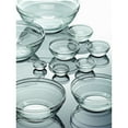 Duralex Lys Stackable Clear Glass Food Prep Serving Mixing Bowls, 10