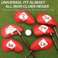 thumbnail image 6 of FINGER TEN Golf Iron Head Covers Value 8/11/12 Piece Set, Synthetic Leather Deluxe Club Headcover, Universal Fit Main Iron Clubs Gift Set, 6 of 7