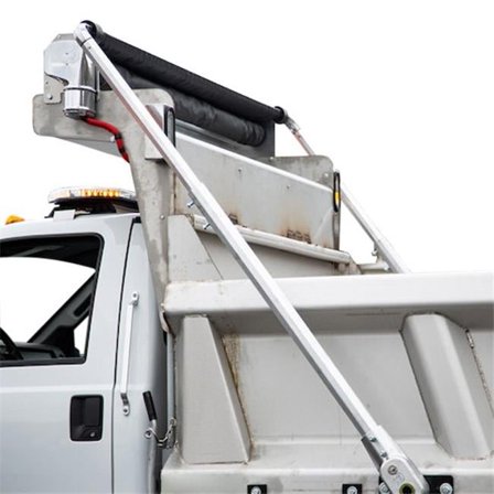 Buyers BUYDTR7015S 7 x 15 ft. DTR Series Dump Tarp Roller Kit with Mesh Tarp, Black