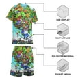 thumbnail image 3 of Plants Vs Zombies Kids Short Sleeve T-Shirt And Mesh Shorts Outfit Set for Boys Girls, 3 of 8