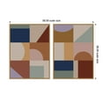 thumbnail image 5 of Kate and Laurel Modern Bohemian Pattern 2 Piece Framed Canvas Wall Art Set by The Creative Bunch Studio, Sylvie Natural Bohemian Boho, Abstract Art for Wall Decor, 5 of 8