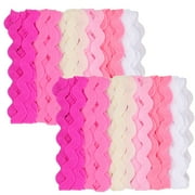 2 PCS Water Wave Edge Webbing Sewing Ribbons Decorative Embroidery Dreses Embroidered Bending Fringe Trim