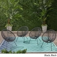 thumbnail image 3 of Afuera Living Outdoor Hammock Weave Chair in Black (Set of 4), 3 of 12