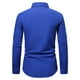 thumbnail image 5 of pstuiky mangas largas para hombre, Camisa informal de manga larga con solapa y botones en color liso para hombre, estilo ejecutivo. camisetas de hombre s, 5 of 7