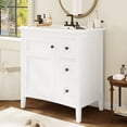thumbnail image 2 of 30-Inch Bathroom Cabinet with Solid Wood Frame | Used for Multifunctional Bathroom Storage | Comes with Sturdy Structure and Elegant Design, 2 of 6