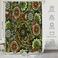 thumbnail image 6 of Floral Paisley Decor Shower Curtain Set,Colorful Eastern Style Abstract Arabic Polyester Shower Curtain for Shower Stall Bathroom Waterproof with 12 Hooks 72x72 Inch, 6 of 6