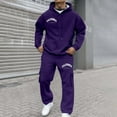 thumbnail image 2 of CONROSES Mens Sweat Suits 2 Peice Casual Tracksuit for Men Letter Graphic Y2K Long Sleeve Hoodies Pants Comfy Fall Winter Jogging Track Suits, 2 of 4