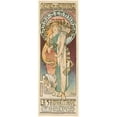 thumbnail image 3 of Alphonse Mucha 9x18 Black Modern Framed Museum Art Print Titled - La Samaritaine (1897), 3 of 5