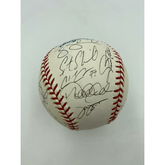 2006 WBC Team Signed Baseball Derek Jeter Ken Griffey Jr. Chipper Jones JSA COA