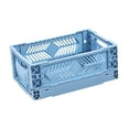 thumbnail image 4 of Caja de almacenamiento, apilable, organizador, pequeña decoración, oficina, organizador de cajones, Azul, 4 of 9