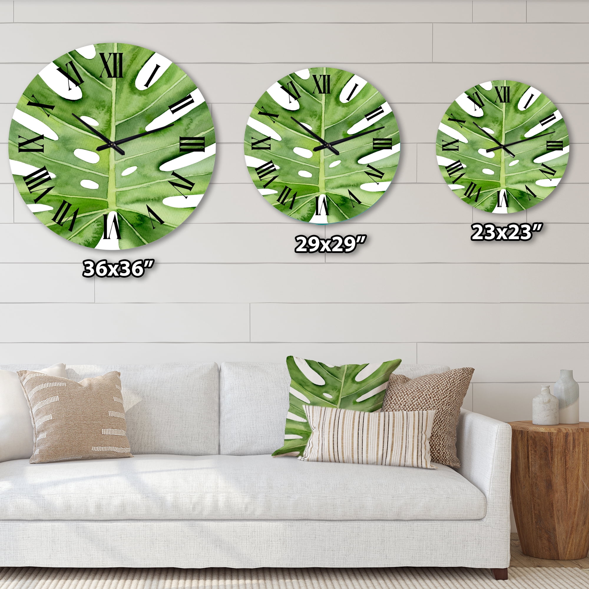 Designart 1" Quartz Tropical Wall Clock