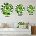 thumbnail image 4 of Designart 'Green Monstera Leaf Tropical Palm Botanical Detail' Tropical Wall Clock, 4 of 5