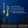 thumbnail image 2 of Gem Stone King 14K Two Tone Gold Green Peridot Earrings for Women | 1.00 Cttw | Gemstone August Birthstone | Oval 6X4MM, 2 of 6