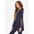 thumbnail image 3 of Roaman's Women's Plus Size Embroidered Boho Tunic, 3 of 4