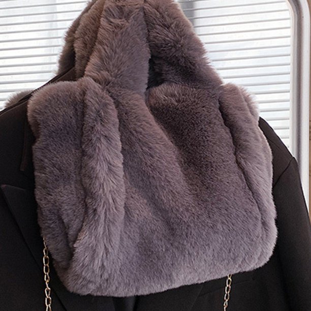 Bolsa de viaje de felpa moda Otoño Invierno de mano femenino portátil Simple para el trabajo Tmvgtek Para Estrenar