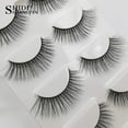 thumbnail image 2 of Longs Cils Naturels, Faux Cils 4 Paires de Cils imitation 3D, Réutilisables, Noirs, 2 of 7