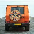 thumbnail image 6 of Easygdp fall Pumpkin Daisy Wheel Cover,Spare Tire Cover,4-17in Spare Tire Cover Universal Fit for Trailer, Car, Truck, SUV, Jeep-15 inch, 6 of 6